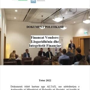 Financat Vendore: Llogaridhënia dhe Integriteti Financiar